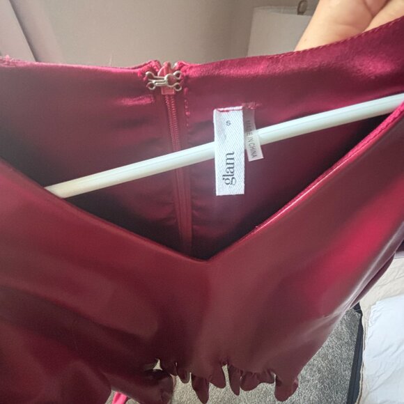 Red Leather Dress - Picture 2 of 5